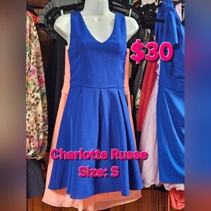 Charlotte Russe Vibrant Blue Cocktail Dress